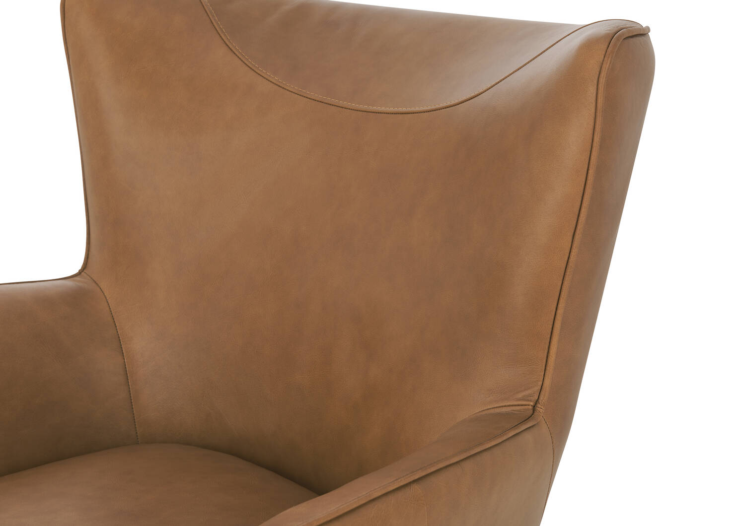 Fauteuil cuir Diablo -Harrod brun clair