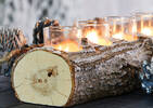 Woodlyn Tealight Holder Natural Mediu