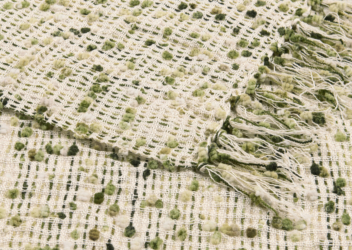 Jet&eacute; Nola ivoire/vert p&acirc;le/vert fonc&eacute;