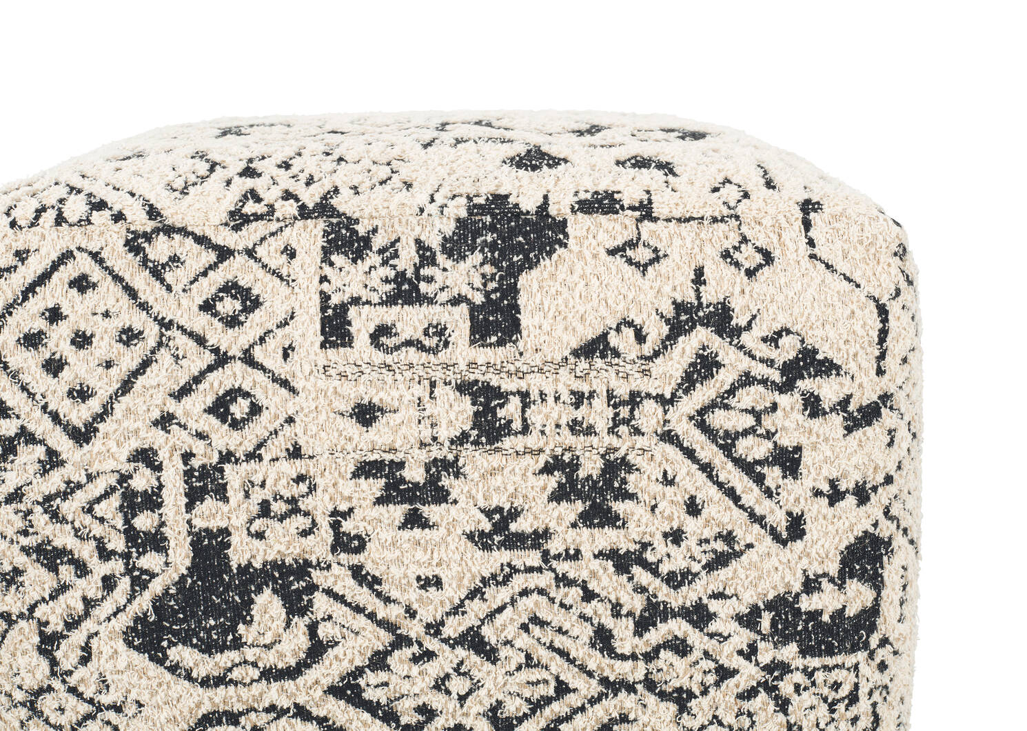 Bari Pouf Black/Natural