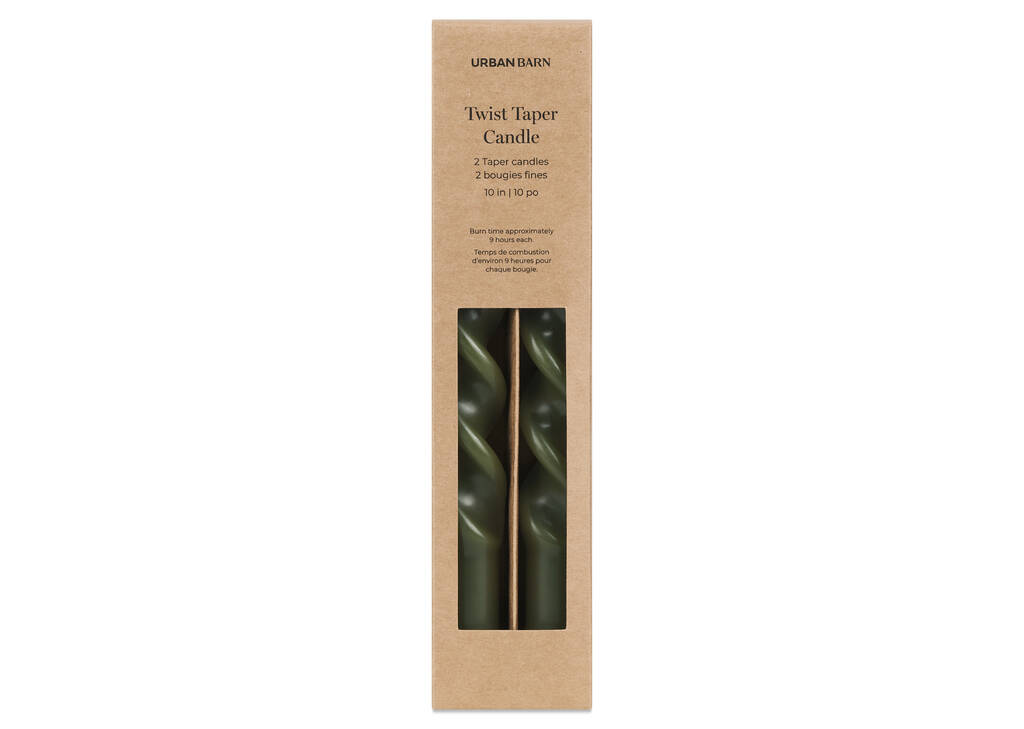 Twist Taper Candle Set Woodland