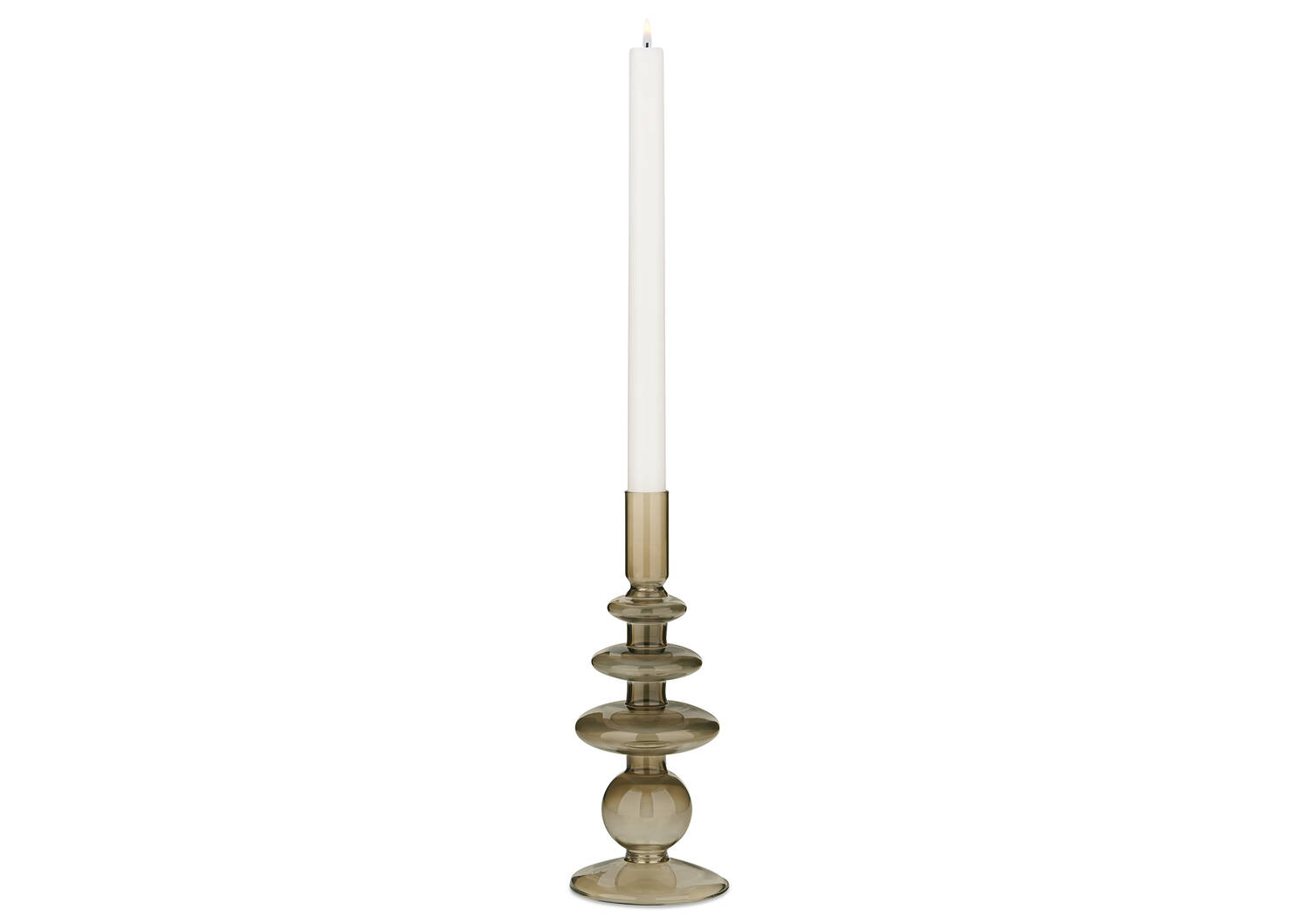Bobbi Candle Holder Large Brown