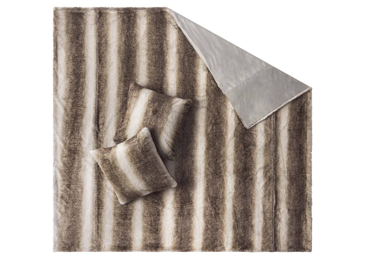 Habitat Faux Fur Bedspread King Mink