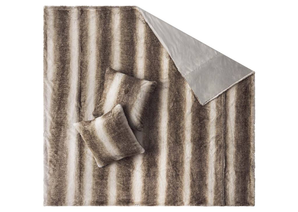 Habitat Faux Fur Bedspread King Mink