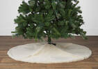 Flora Faux Fur Tree Skirt Ivory