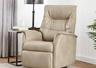 Fauteuil inc.cuir Paramount -Sol colombe
