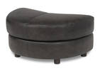 Andros Leather Chair w/ Ottoman -Grey