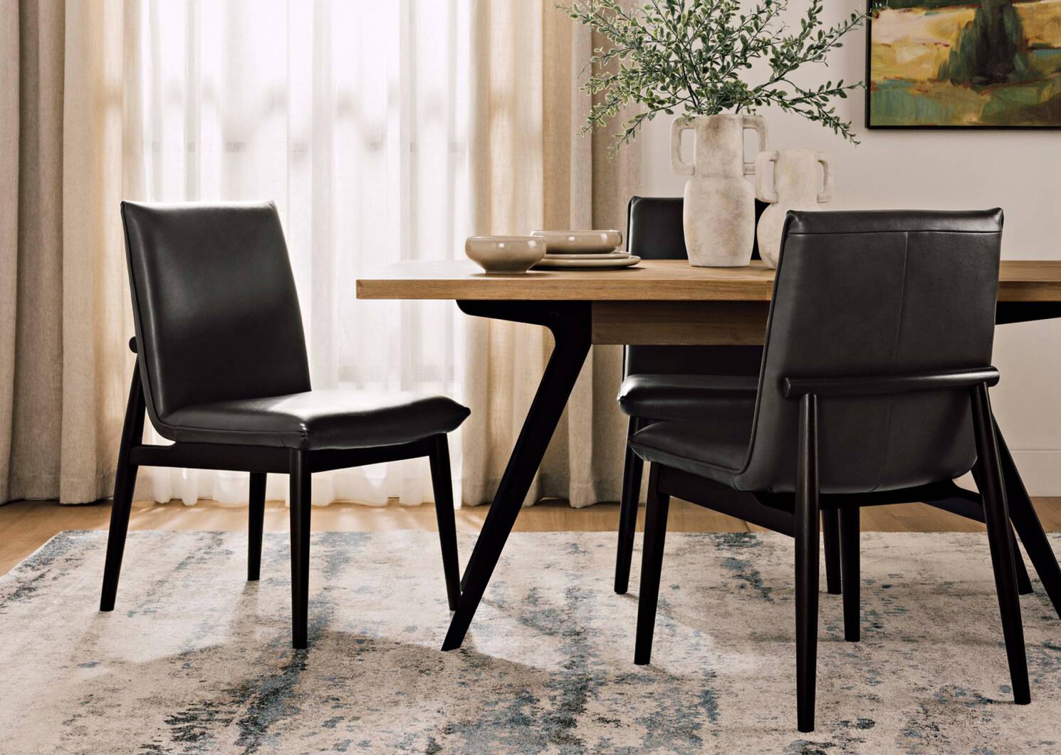 Esmae Leather Dining Chair -Reede Charco