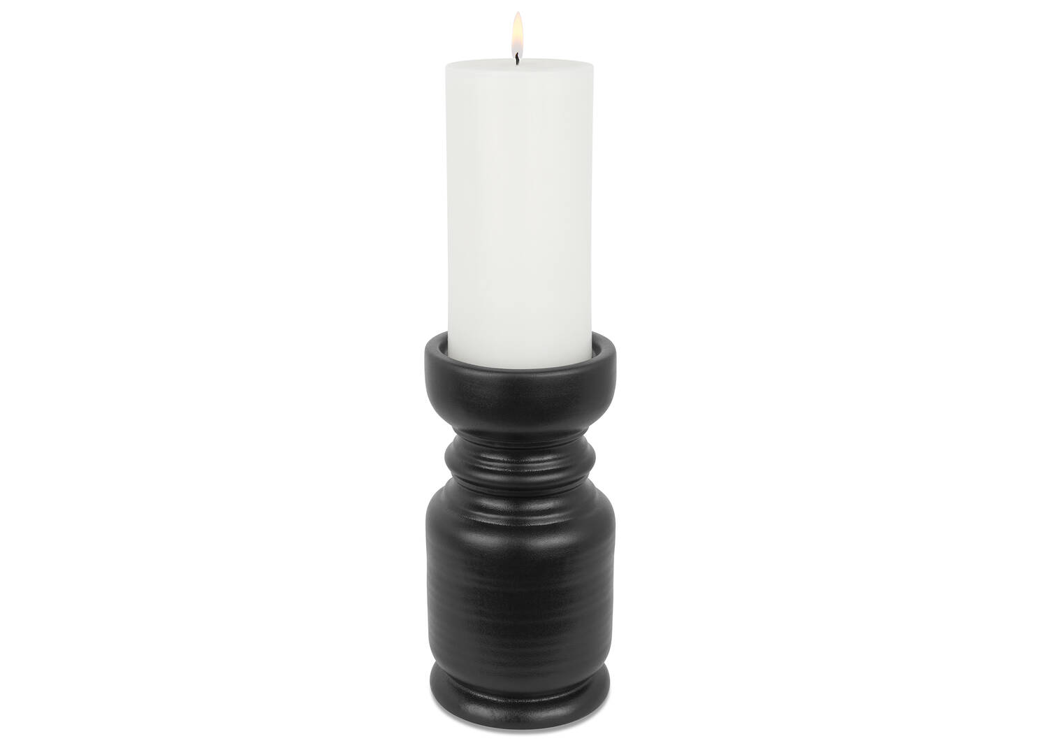 Petit porte-bougie Mariel noir