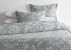 Ensemble de housse de couette en coton Laura bleu/gris