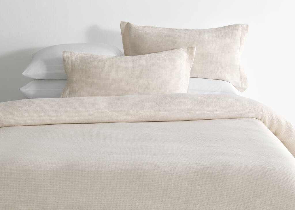 Arlon Cotton Duvet Set King Sand/Ivor