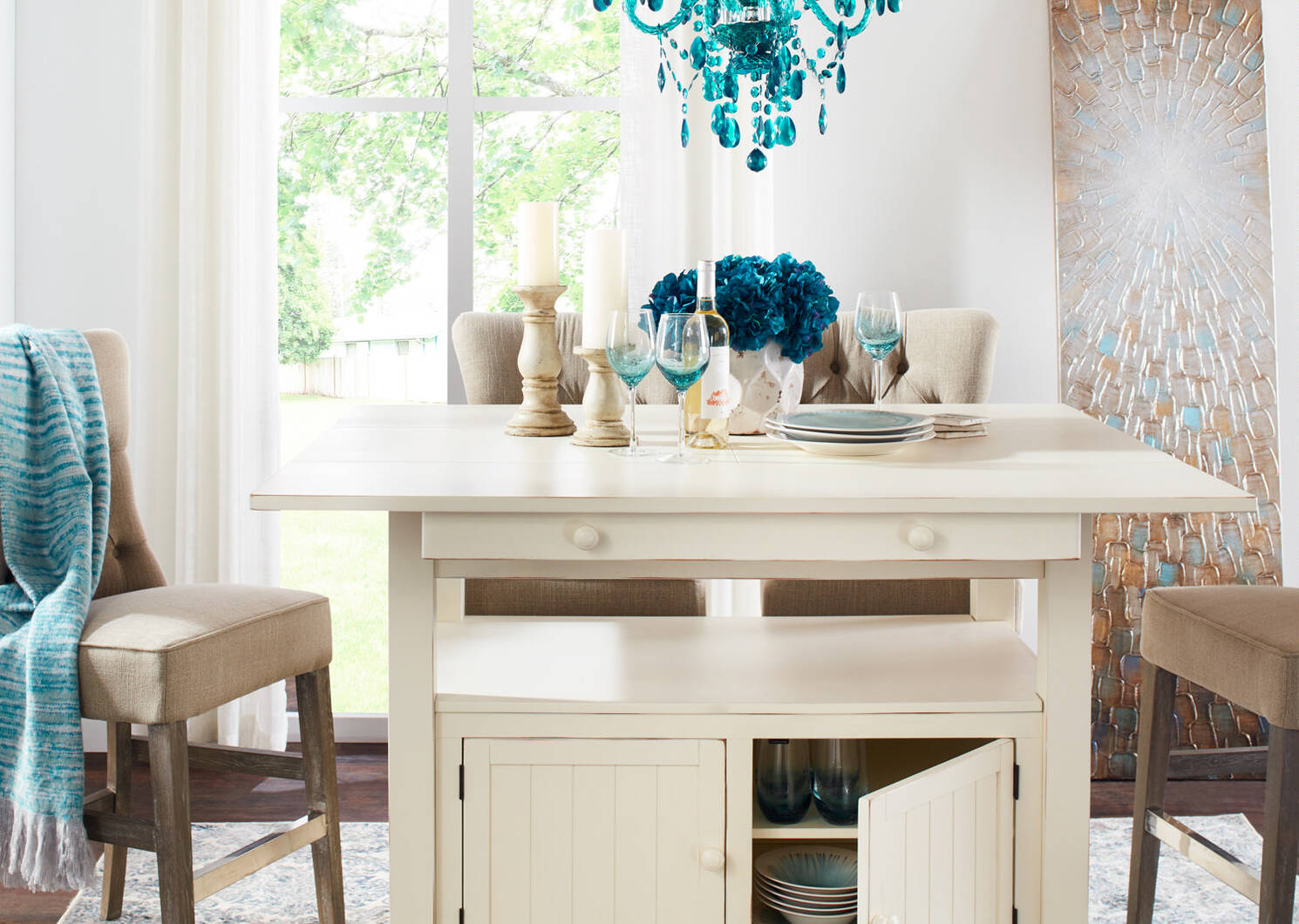 Kassia Rug - Blue/Ivory