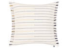 Coussin rayé Bosa 20x20 iv/marine/ambré