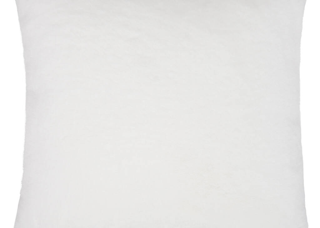 Flora Faux Fur Toss 24x24 White