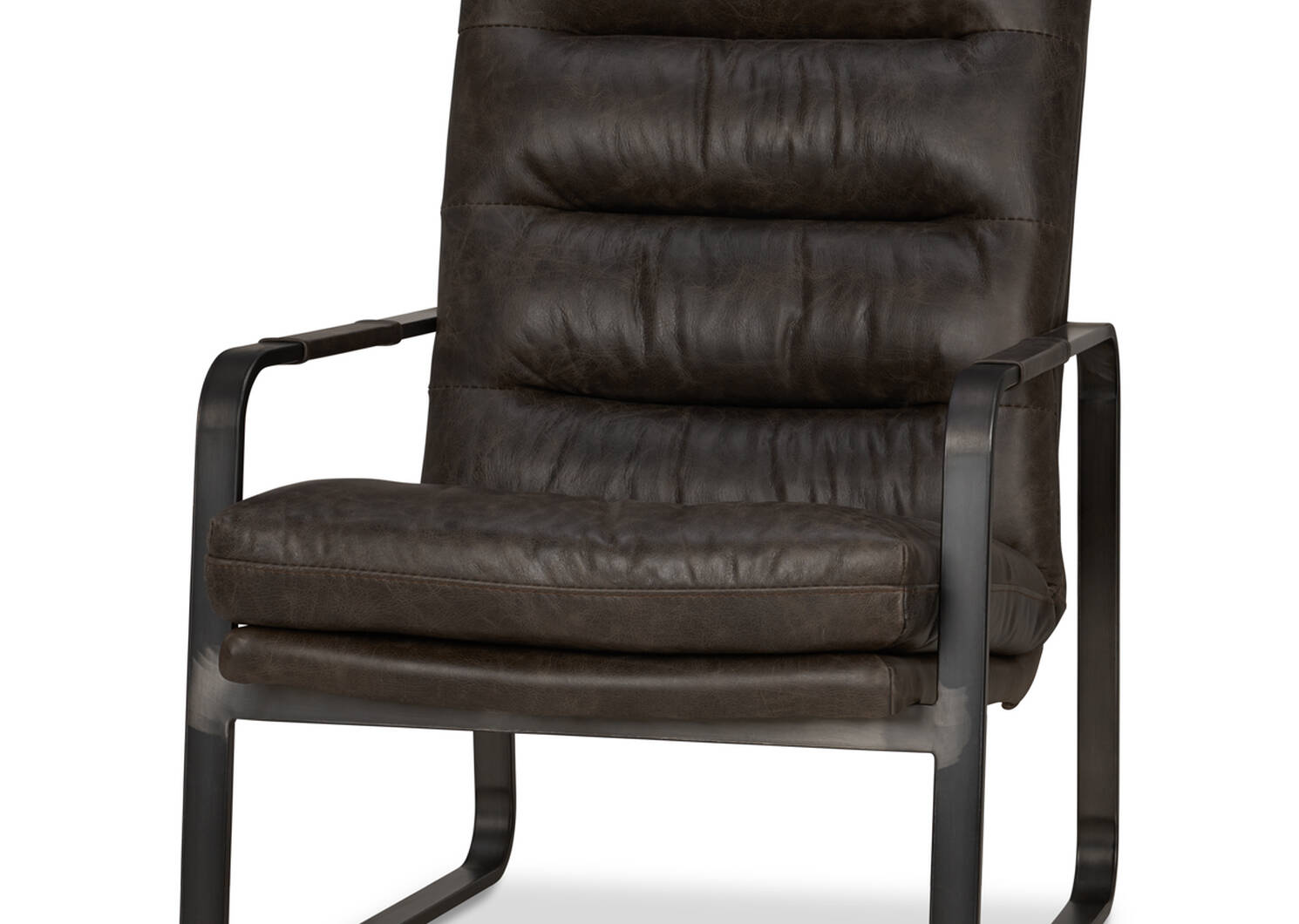 Fauteuil en cuir Donnelly -Hurst cacao