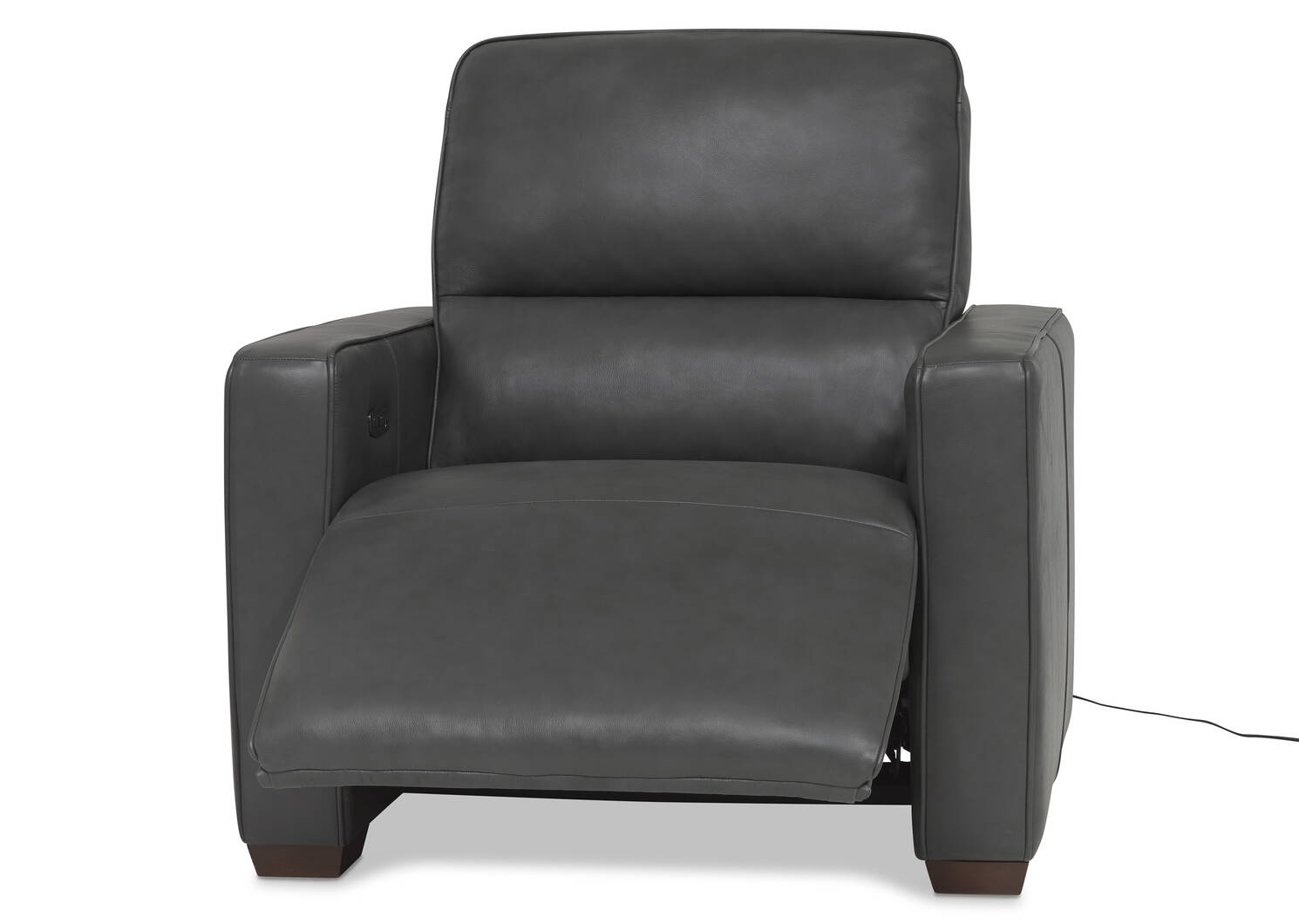 Reese Leather Recliner -Arlo Smoke