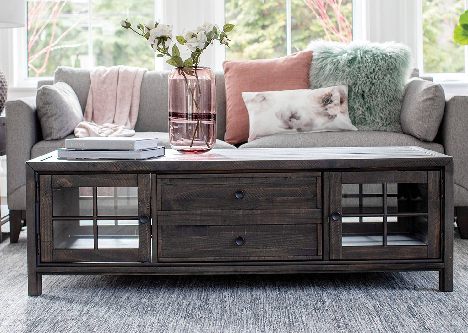 Churchill Storage Coffee Table -Carob