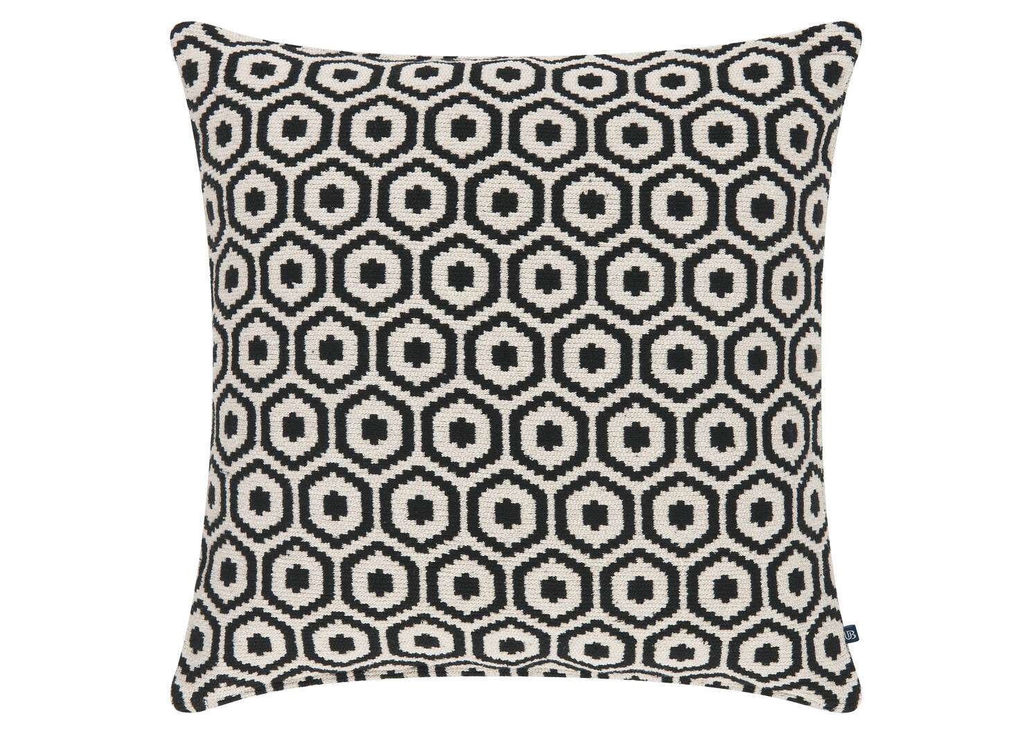 Coussin Sanger 20x20 blanc/noir