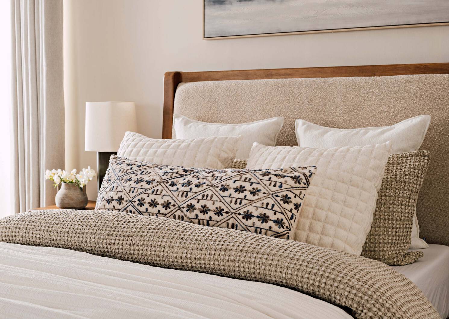 Layton Pillow 24x24 Ivory