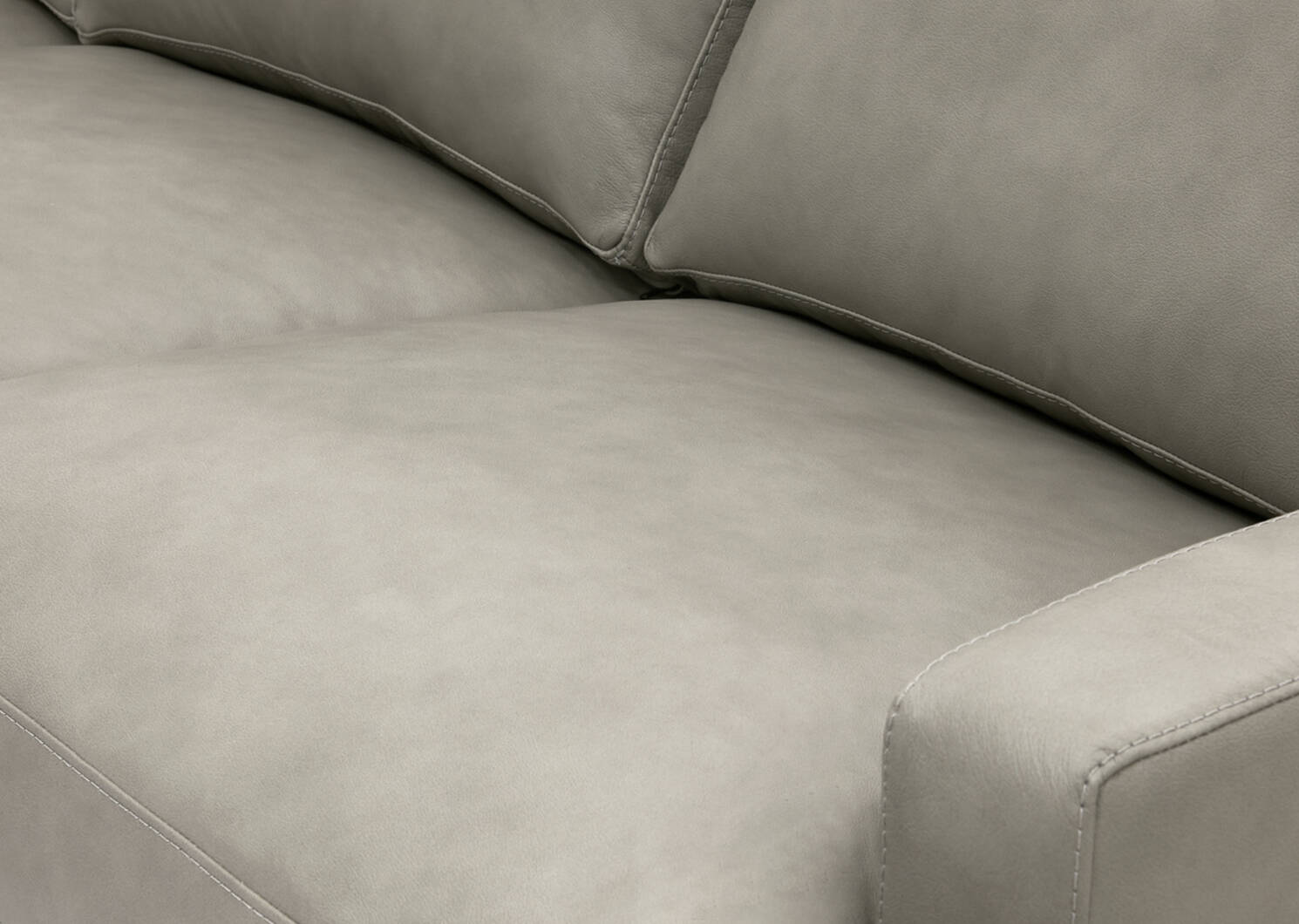 Savoy Custom Leather Sofa Chaise
