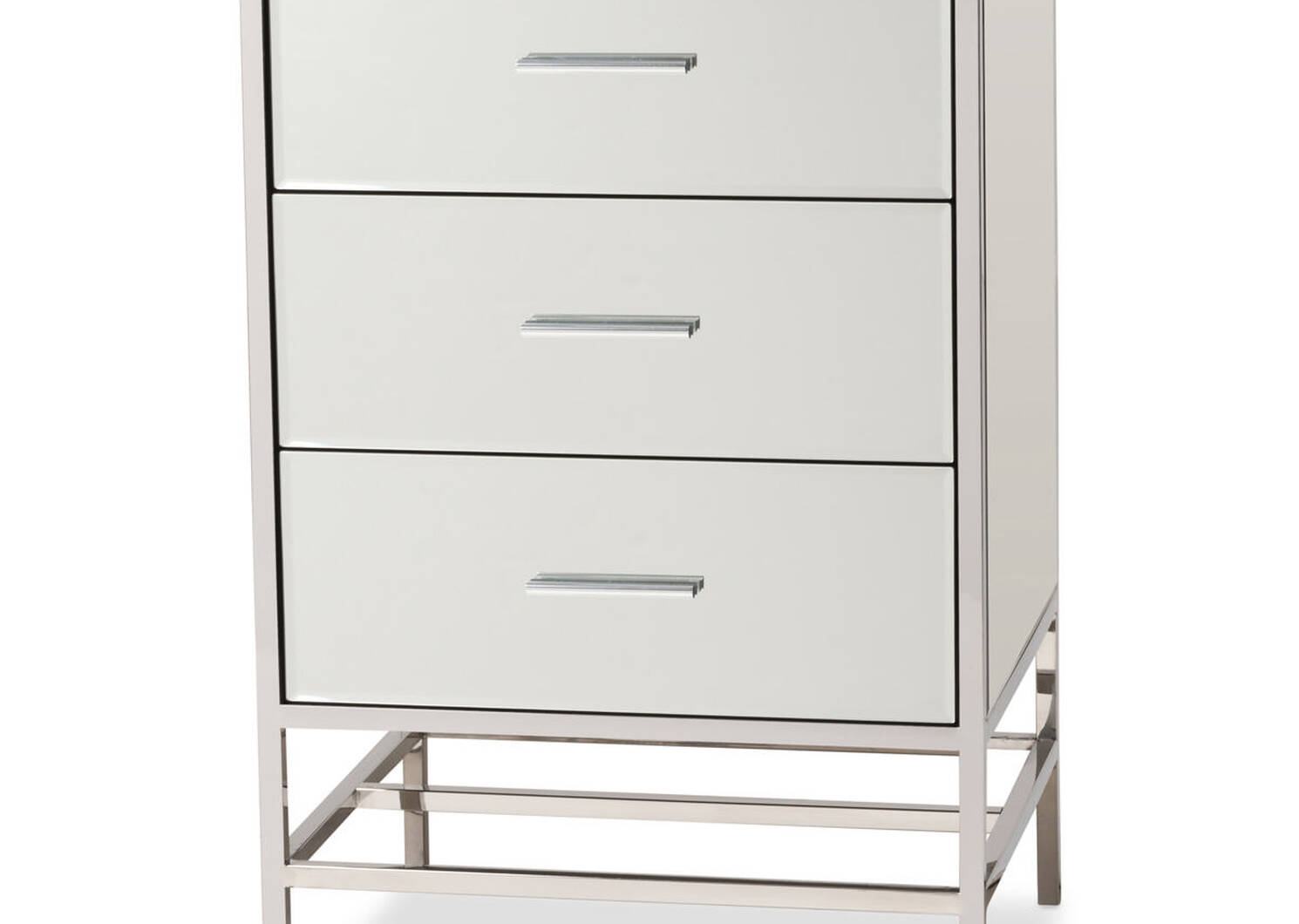 Marilyn 3 Drawer Nightstand -Mirror