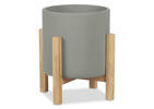 Adah Standing Planter Large Grey