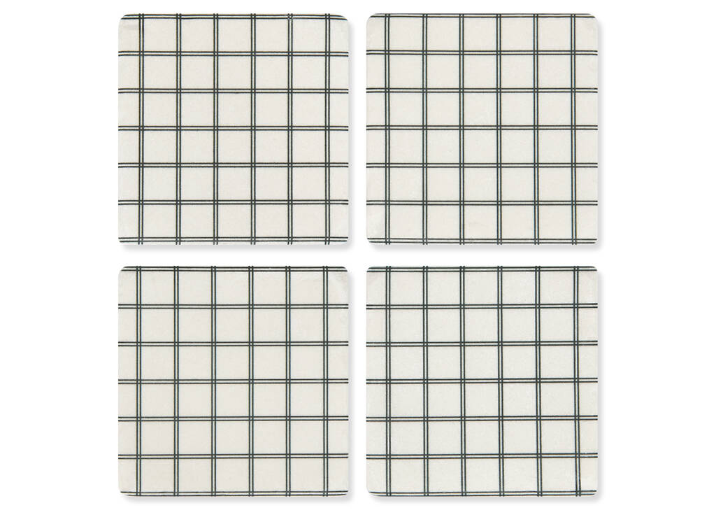 Windowpane Coaster Set