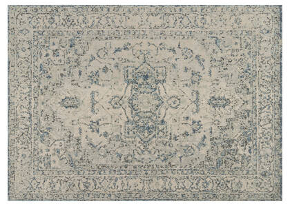 Tapis Kari 108x144 sable/bleu