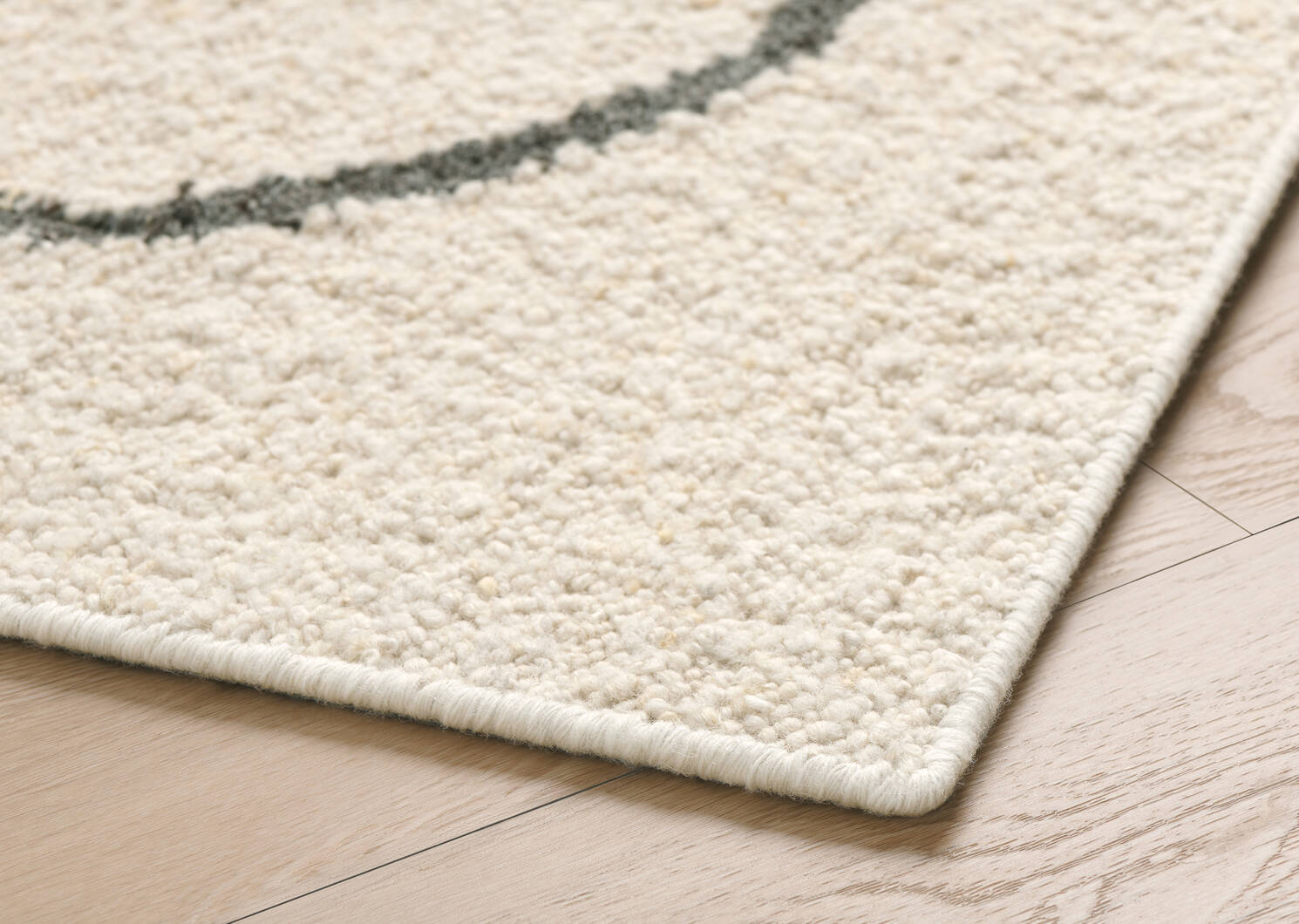 Ramsey Wool Rug 108x144 Ivory/Black