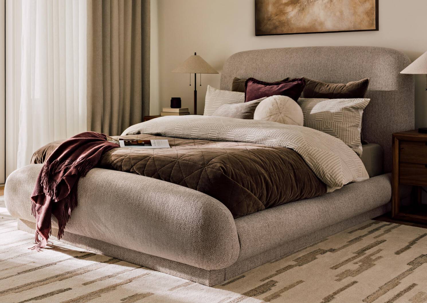Alvarez Bed -Bina Sand, QUEEN