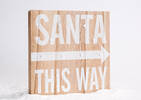 Santa This Way LED Block