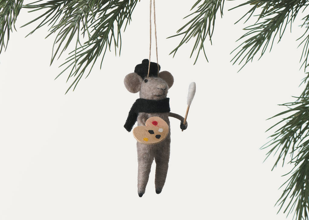 Lars Artist Mouse Ornament