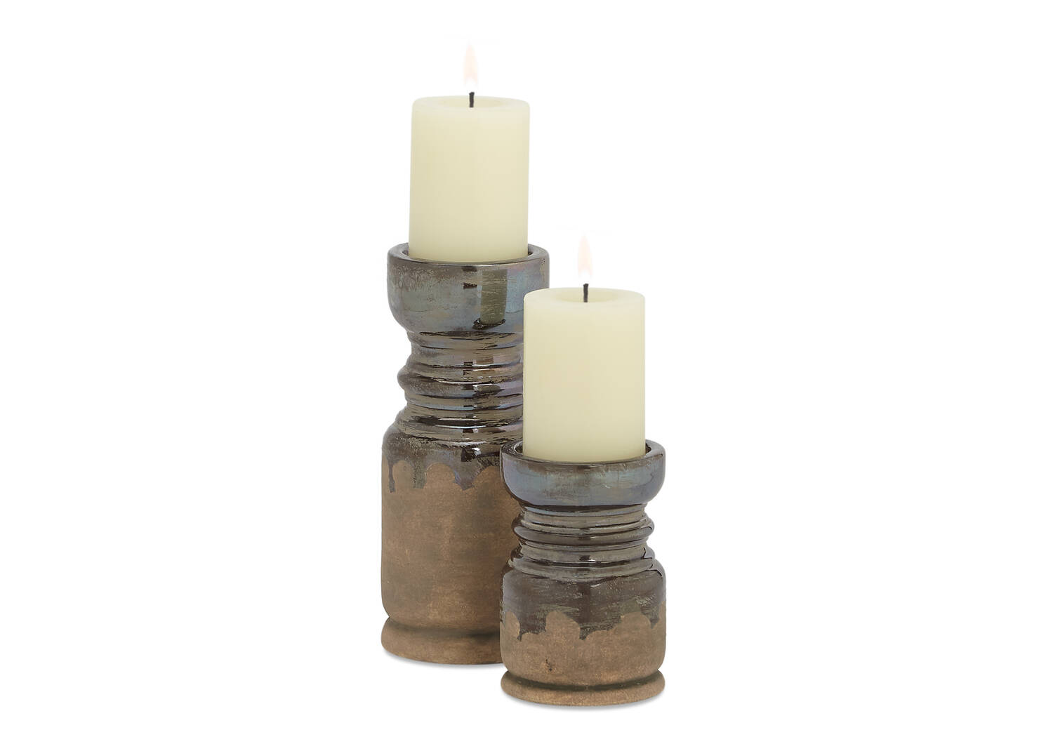 Margo Candle Holders - Pewter