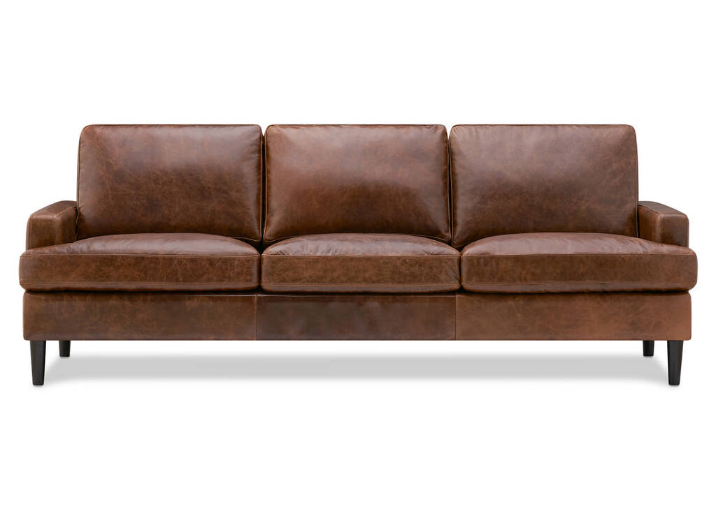 Savoy Leather Sofa -Jasper Walnut