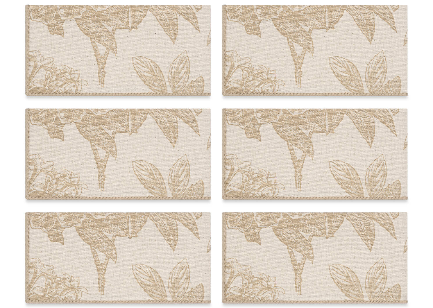Hydrangea Napkin Set of 6 Natural/Sand
