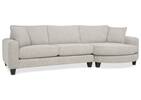 Bronx Round Chaise RCF -Fairfax Almond