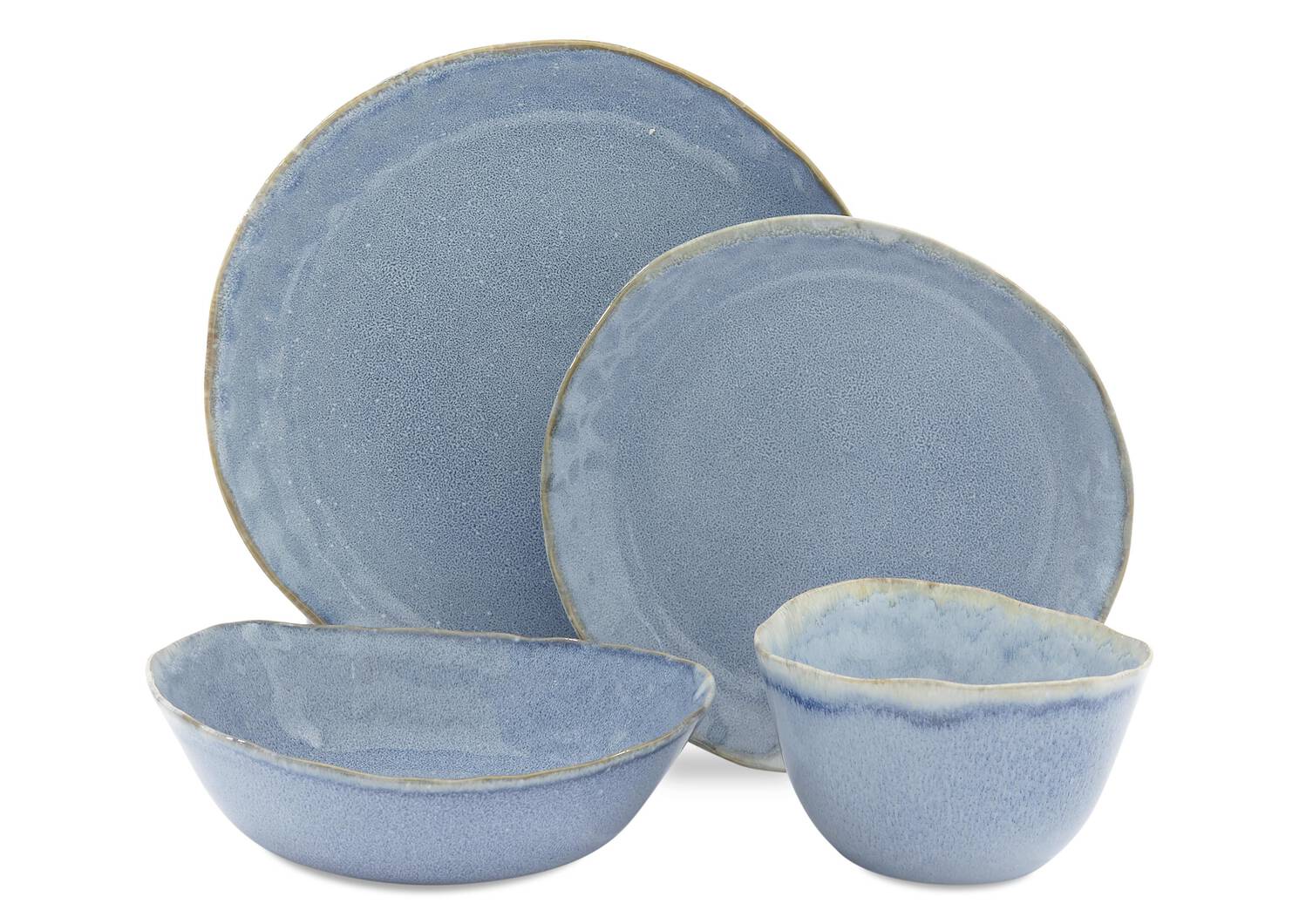 Crofton 16pc Dish Set Blue