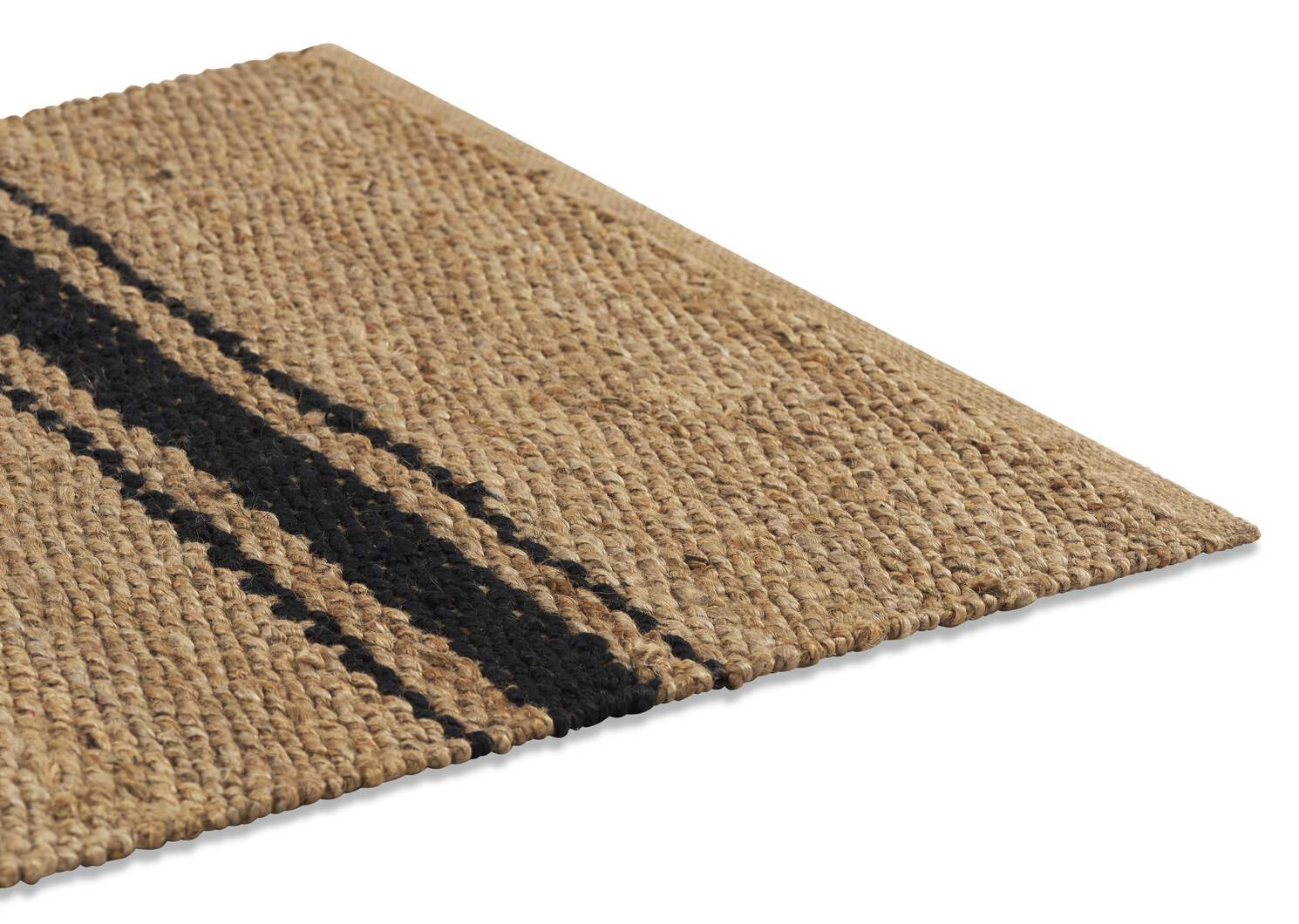 Tapis décoratifs Lazro -jute/noirs