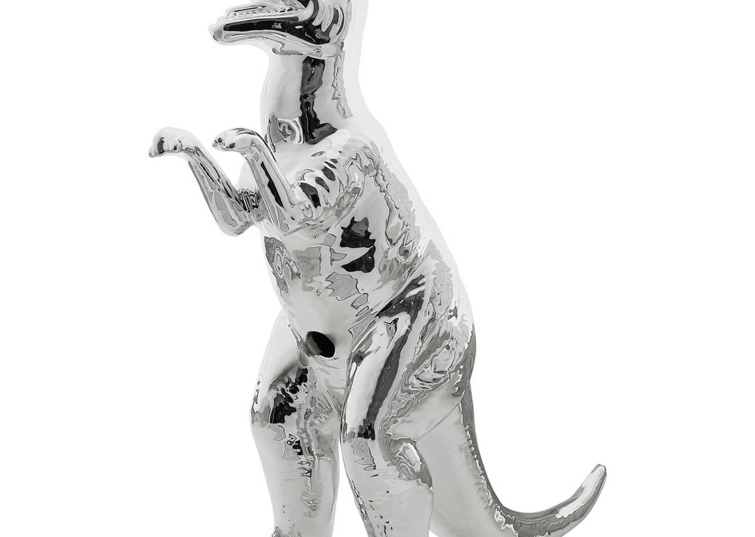 Déco t-rex argentée