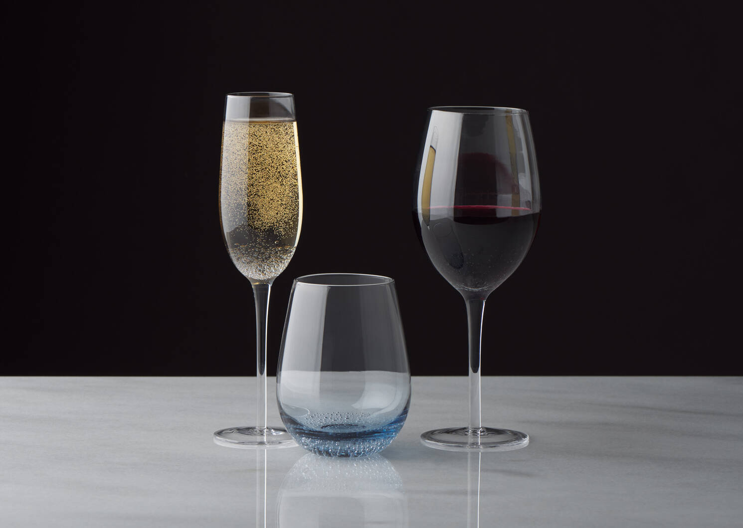 Verre à vin Joie bleu