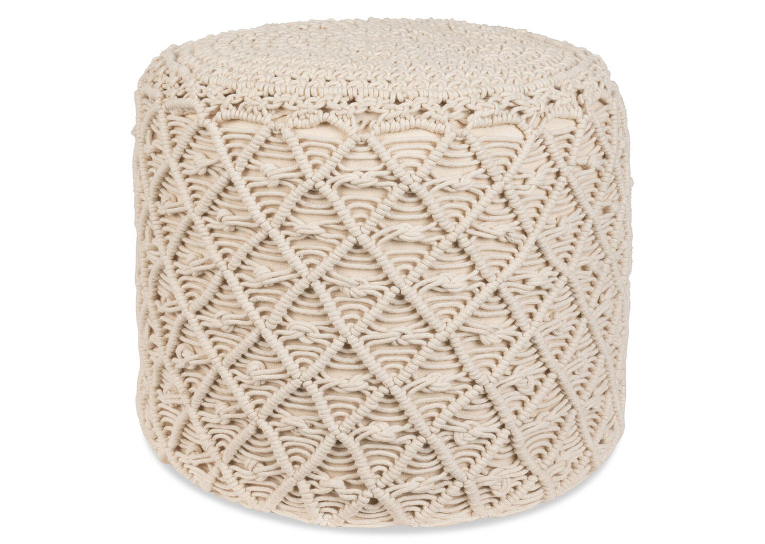 Pouf en macramé Carly