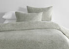 Catrin Cotton Duvet Set Queen Sage/Ivory