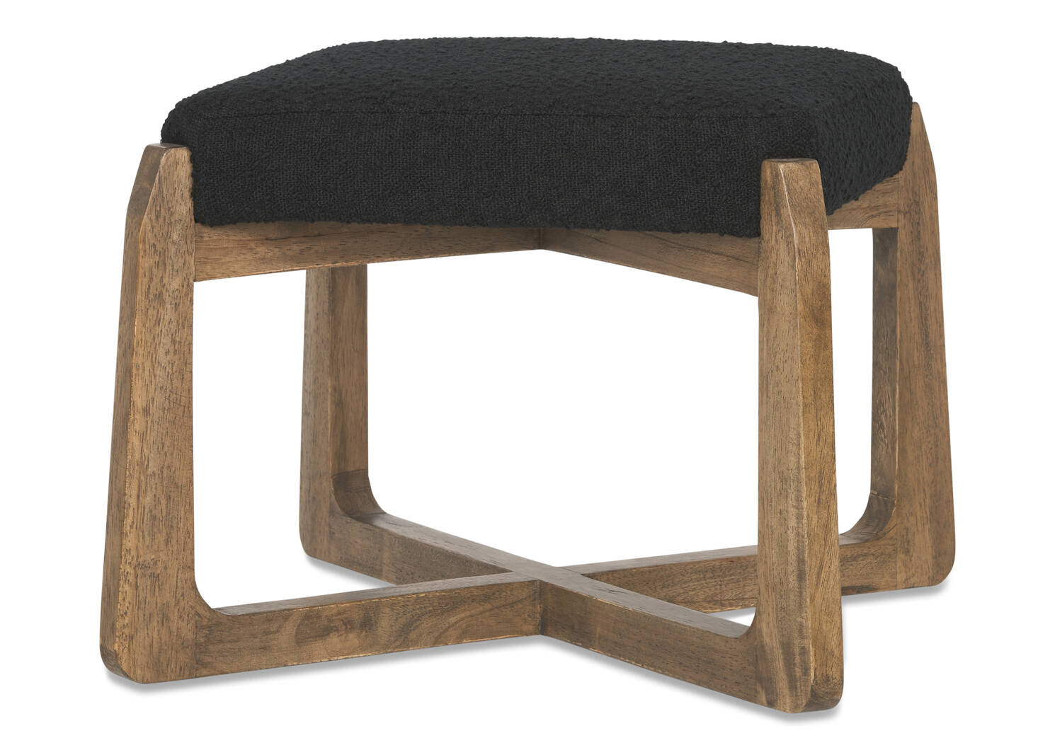 Brona Square 20" Ottoman -Amalie Black