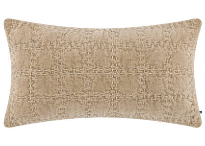 Coussin en coton vel. Morley 12x22 sable