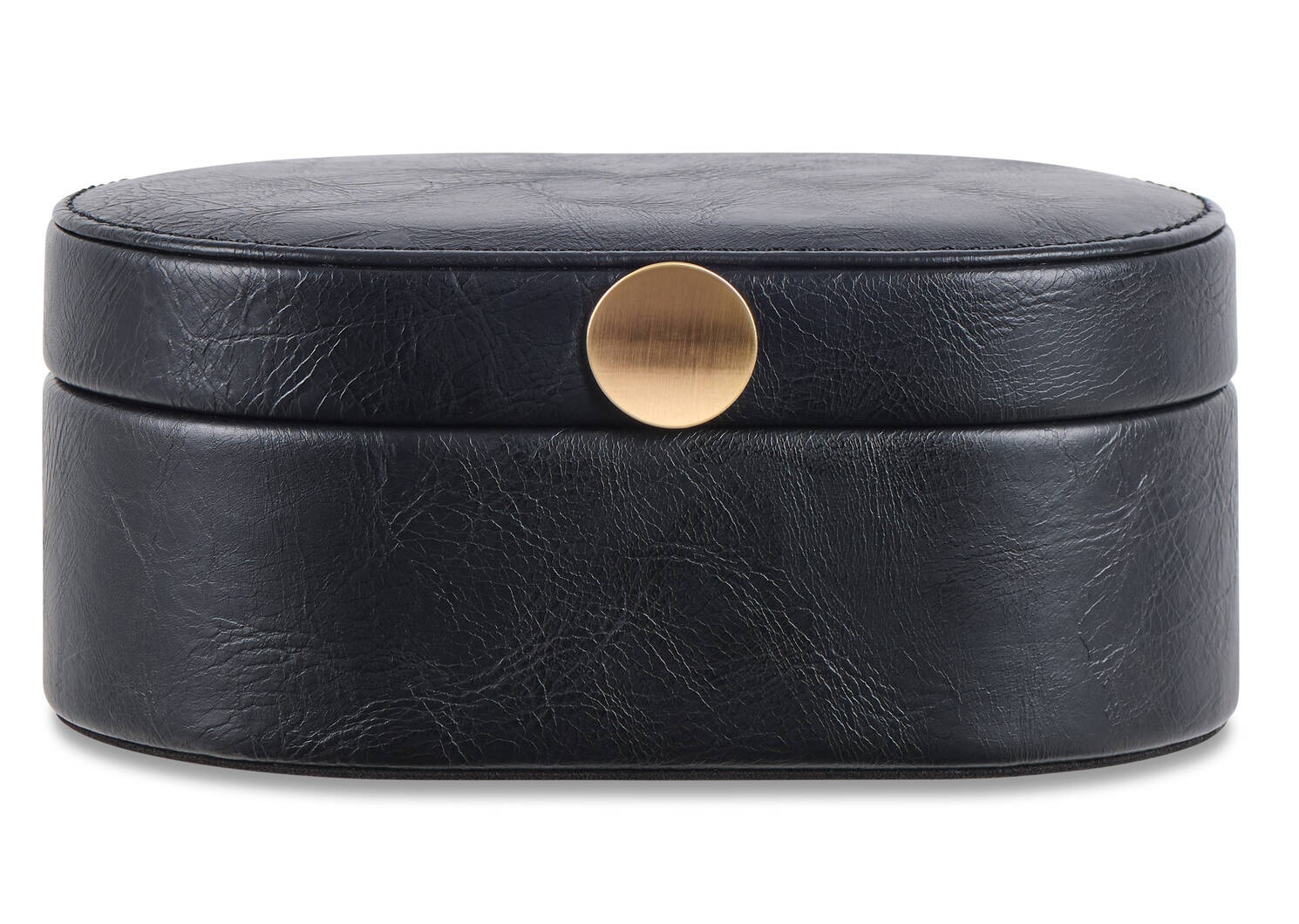 Tessa Storage Box Oval Small Black