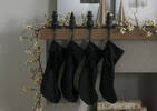 Hollis Boucle Stocking Black