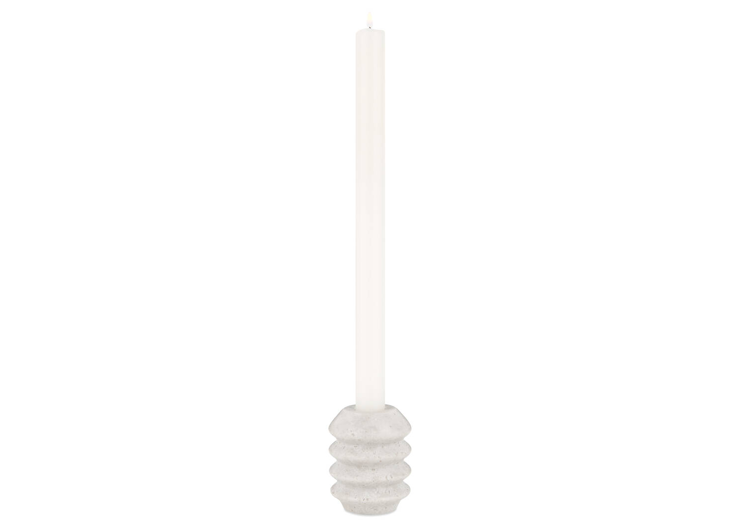 Bix Travertine Taper Holder Short