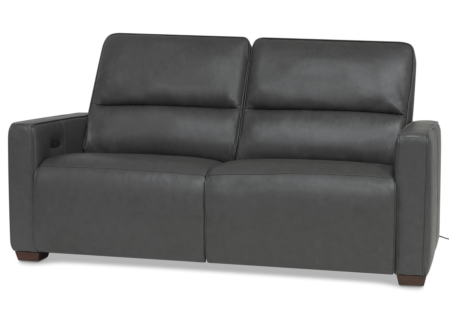 Reese Leather Reclining Sofa -Arlo Smoke