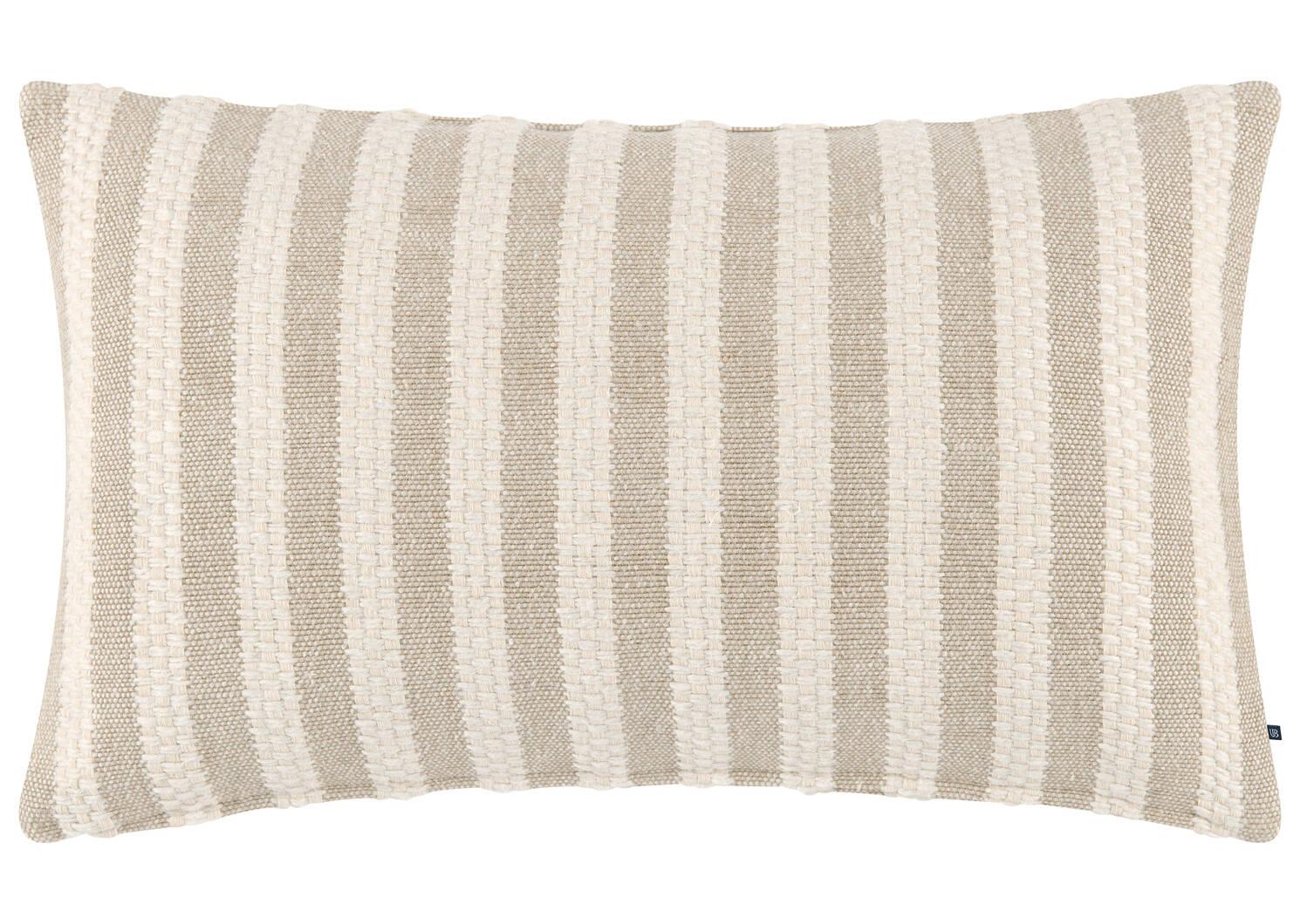 Coussin rayé Florian 14x24 naturel/sable