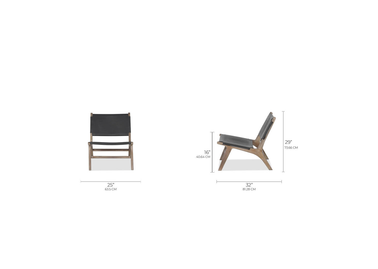 Kiedis Leather Chair -Portica Ash